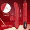 Silicone Vibrator 7 Powerful Modes - 
Licking, 7 Thrusting
Heating, Red